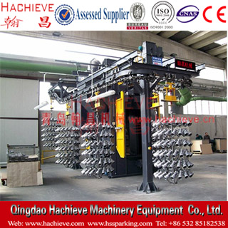 Hanger stepping shot blasting machine