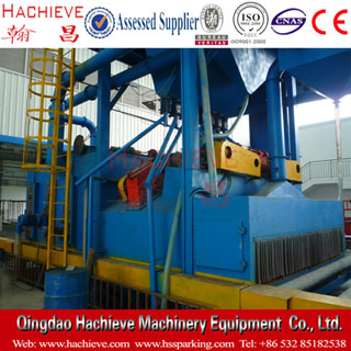 Roller pass through type shot blasting machine