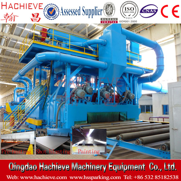 Steel line shot blasting, painting and drying production line